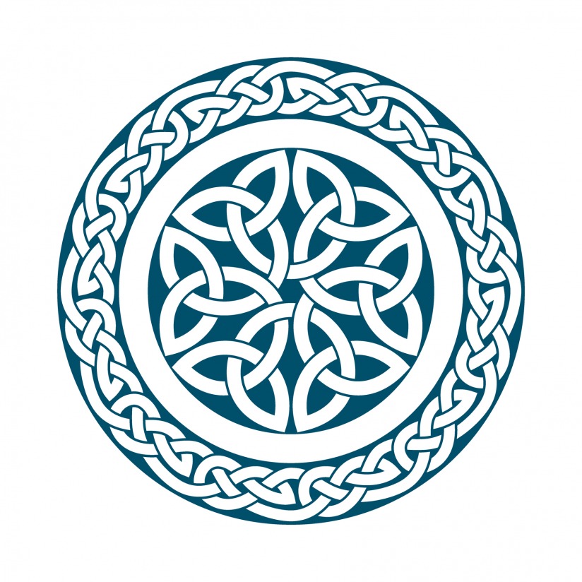 Circular pattern of Medieval style(Celtic knot)-04